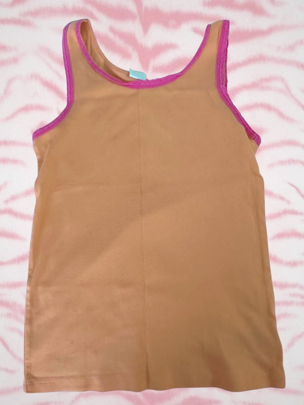 GAP Brown Tank Top with Pink Trim